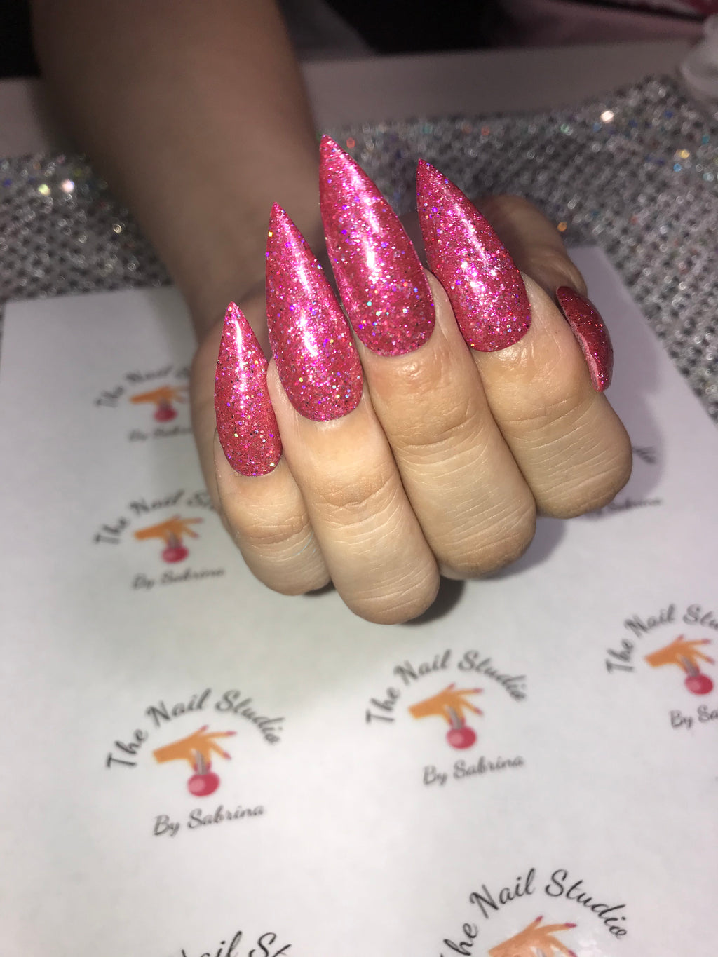 Hot Pink Nail Glitter - Tarot Multi Glitz - Lecenté Nail Salon Supplies